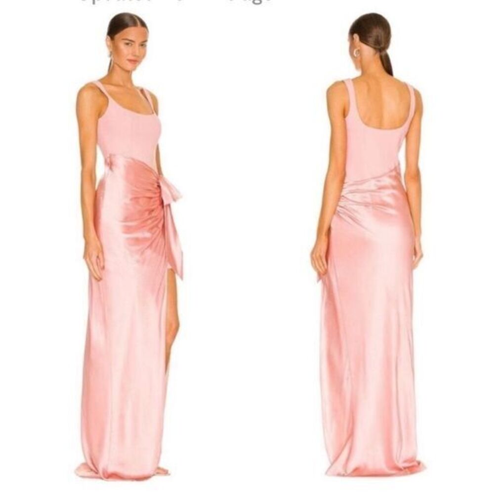 Cinq a Sept Womens Thigh High Slit Sleeveless Marian Maxi Gown Peony Size 2